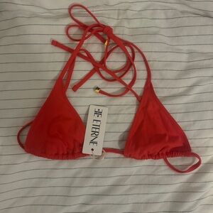 Eterne Isla Red Triangle Bikini Top
